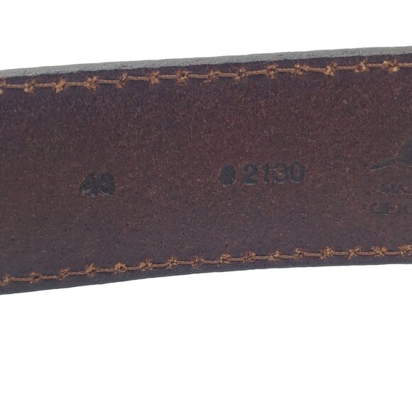 Eddie Bauer Men's Dress Casual Belt Size 48 #2130 Brown Italian Leather - Picture 5 of 16